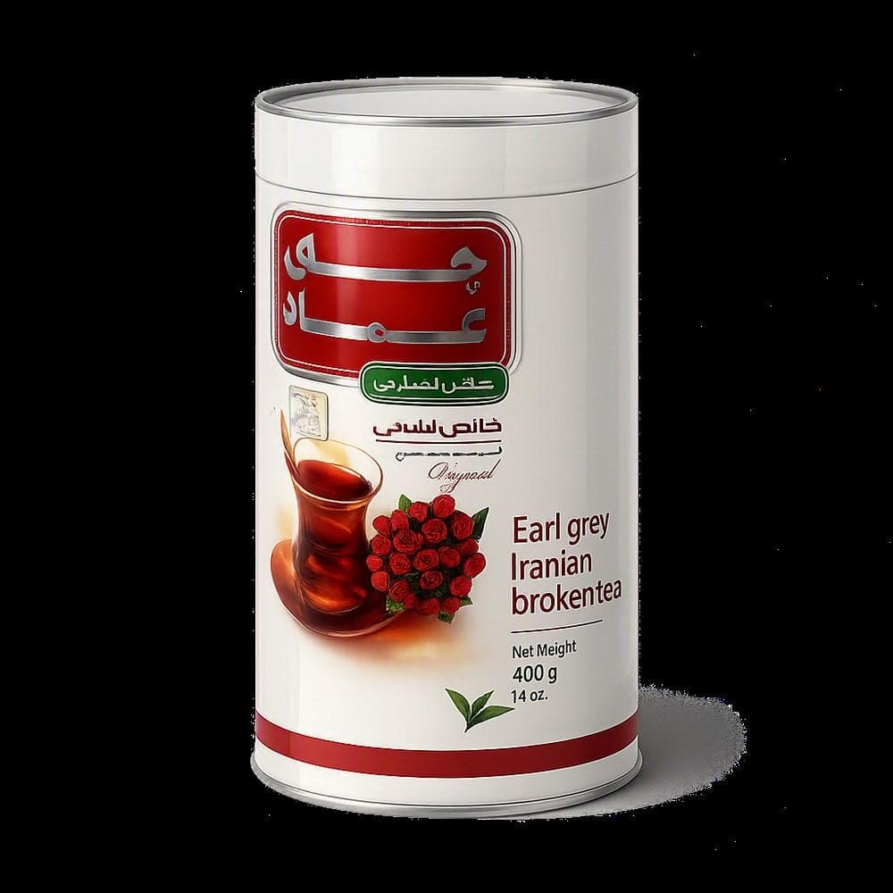 چای ایرانی عطری قوطی فلزی عماد