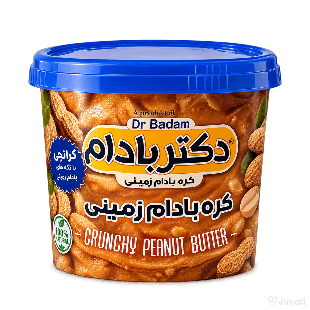 کره بادام زمینی کرانچی 220 گرمی دکتر بادام