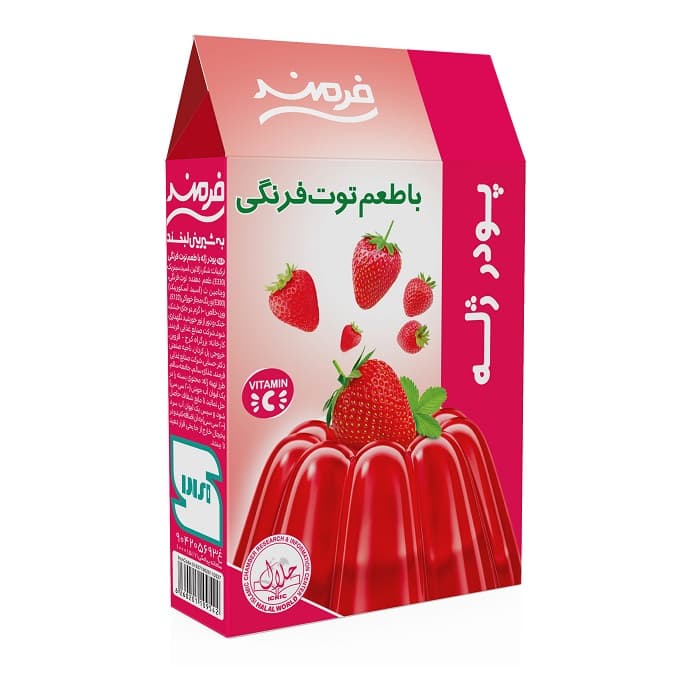 پودر ژله فرمند توت فرنگی 100گرمی
