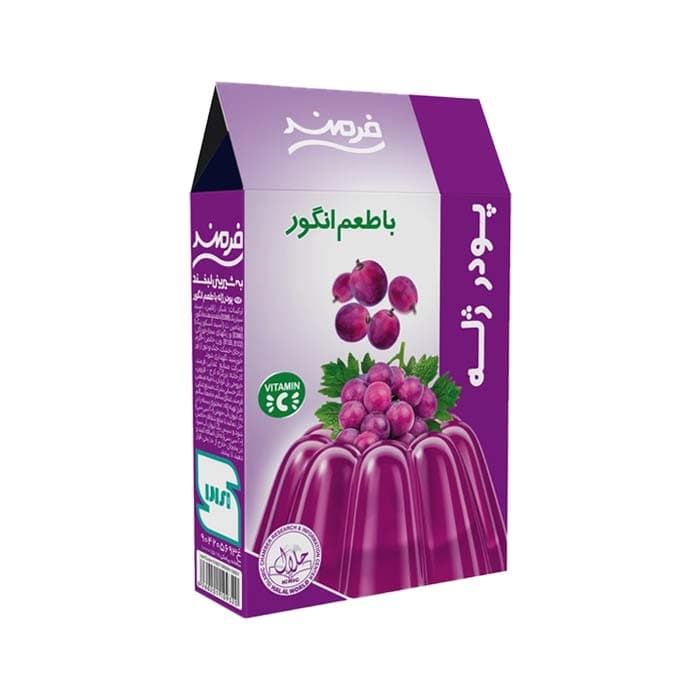 پودر ژله فرمند (انگورقرمز) 100گرمی