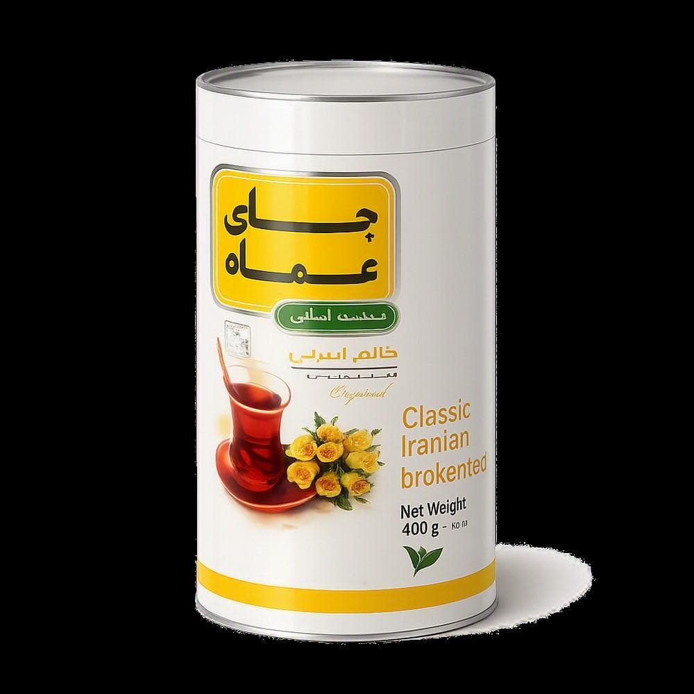 چای ایرانی ساده قوطی فلزی عماد